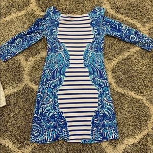 Lilly Pulitzer Dress Medium Nila Blue Stripe